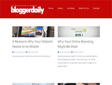 Tablet Screenshot of bloggerdaily.net